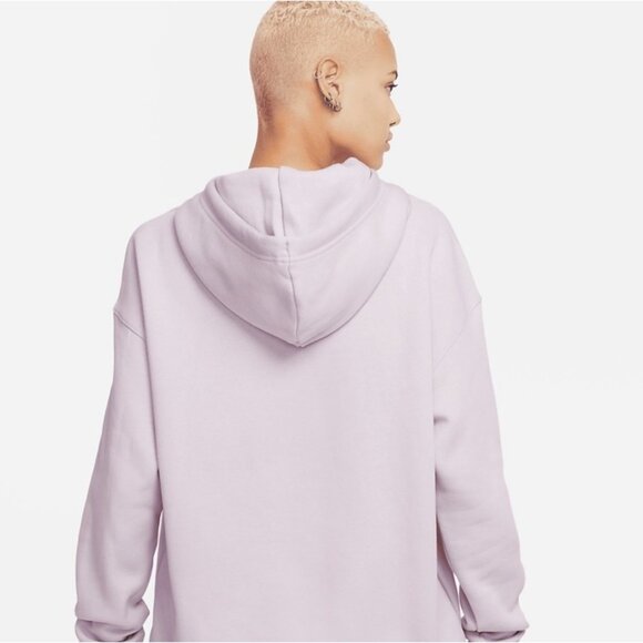 NIKE Oversized Swoosh Fleece Hoodie in Lilac - Size 1X/XL - Picture 2 of 13